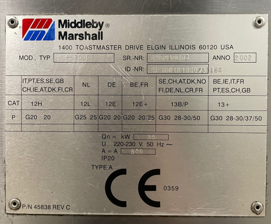 pizza conveyor oven safety plate